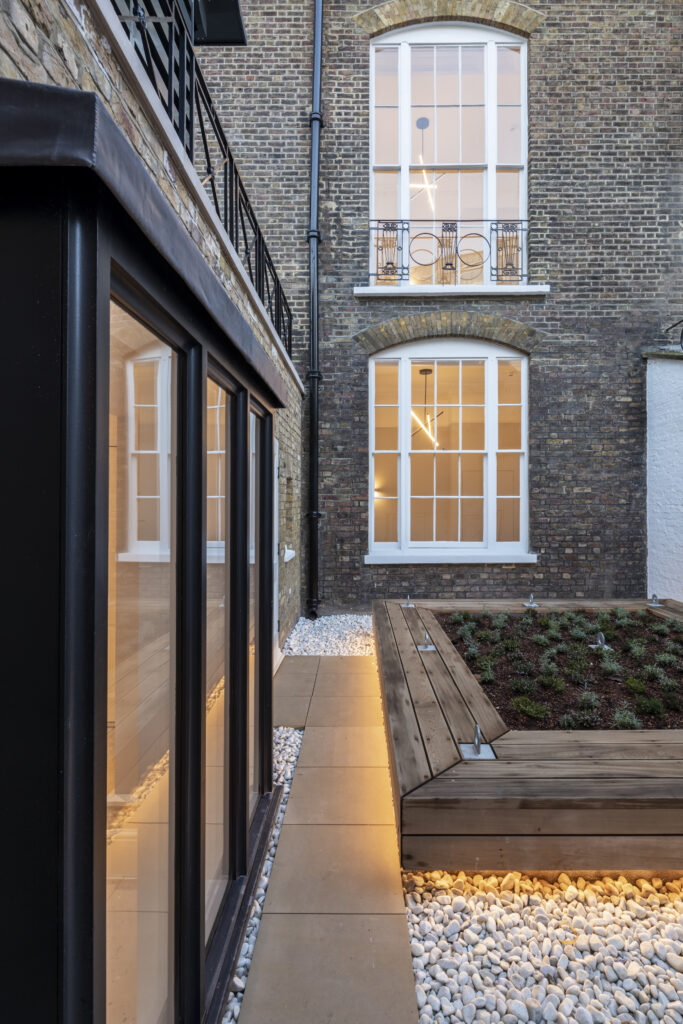 Marylebone garden green roofing