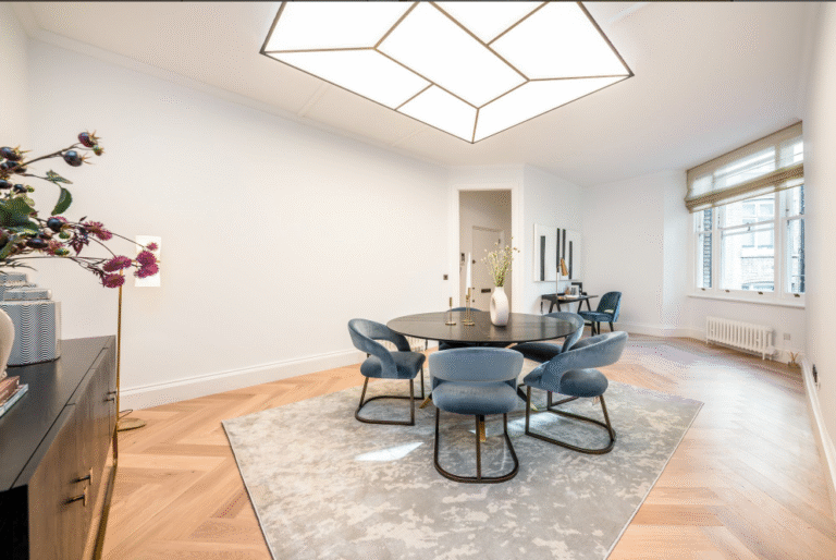 dining room light refurbishment historic mansion