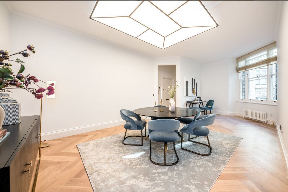 dining room light refurbishment historic mansion